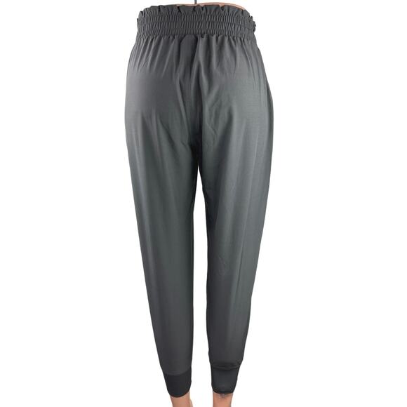 Abercrombie & Fitch Gray Elastic Waist Workout Paperbag Jogger Sweat Pants Sz XS - Picture 3 of 5